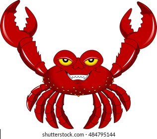 funny cartoon crab for you design, vector