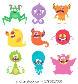 Funny Cartoon Creatures Set Cartoon Vector Stock Vector (royalty Free 