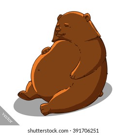 funny cartoon cute bear illustration