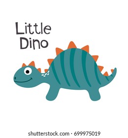 Funny cartoon dinosaur.