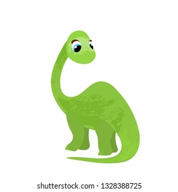 Funny Cartoon dinosaur. Vector illustration, poster, card, print