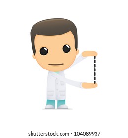 funny cartoon doctor in various poses for use in advertising, presentations, brochures, blogs, documents and forms, etc.