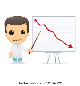 funny cartoon doctor in various poses for use in advertising, presentations, brochures, blogs, documents and forms, etc.