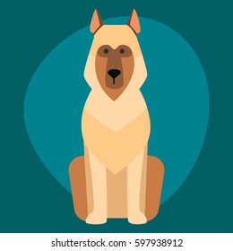 Funny cartoon dog character bread illustration in cartoon style happy puppy and isolated friendly mammal adorable mascot canine vector illustration.