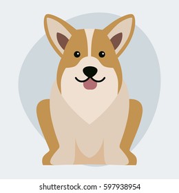 Funny cartoon dog character bread illustration in cartoon style happy puppy and isolated friendly mammal adorable mascot canine vector illustration.