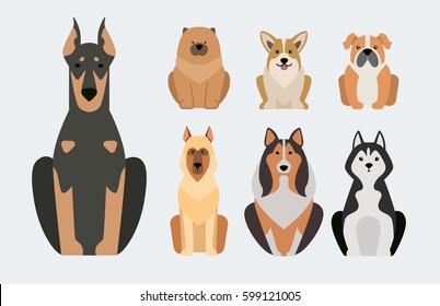 Funny cartoon dog character bread illustration in cartoon style happy puppy and isolated friendly mammal adorable mascot canine vector illustration.
