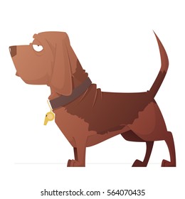 Funny cartoon dog character. Isolated. Vector collection