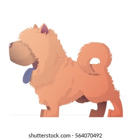 Funny cartoon dog character. Isolated. Vector collection