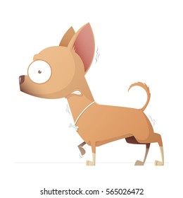 Funny cartoon dog character. Isolated. Vector collection