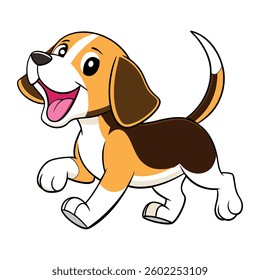 Funny cartoon dog design art template