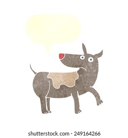 perro de caricatura divertido con burbuja de habla