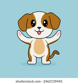 Funny cartoon dogs. Cute Dog Vector Design