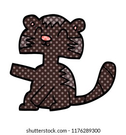 funny cartoon doodle cat