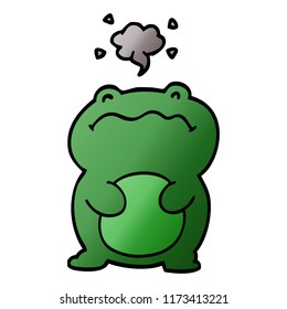 rana de doodle de dibujos animados divertidos