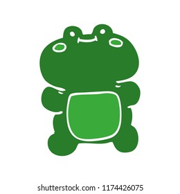 rana de doodle de dibujos animados divertidos