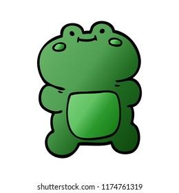 rana de doodle de dibujos animados divertidos