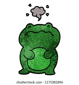 funny cartoon doodle frog