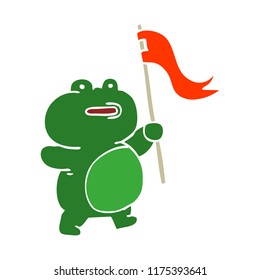 rana de doodle de dibujos animados divertidos