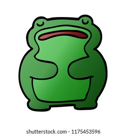 rana de doodle de dibujos animados divertidos