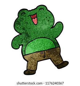 rana de doodle de dibujos animados divertidos