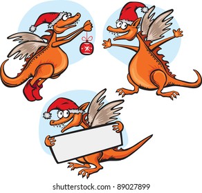 El divertido dragón de dibujos animados