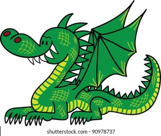 Funny cartoon dragon