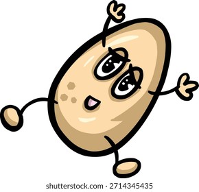 Divertido huevo de dibujos animados huevos personaje mascotas Vector