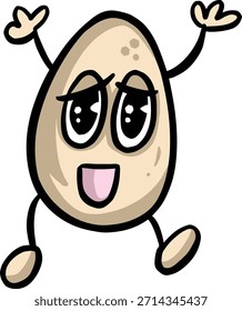 Divertido huevo de dibujos animados huevos personaje mascotas Vector