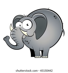 Funny Cartoon Elephant