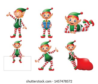 Funny Cartoon Elf Illustration Collections