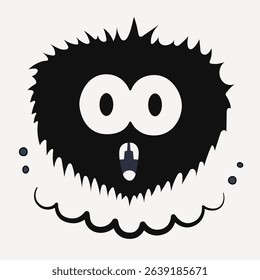 Funny Cartoon Emotion. Positive Graphic Design.Vector