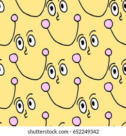 Funny cartoon emotional face for comics design.