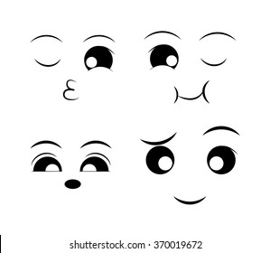 Funny cartoon face