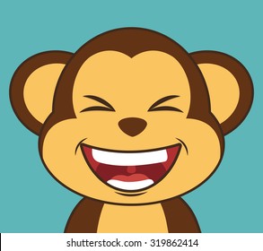 Funny cartoon face design, vector illustration eps 10.