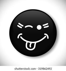 Funny cartoon face design, vector illustration eps 10.