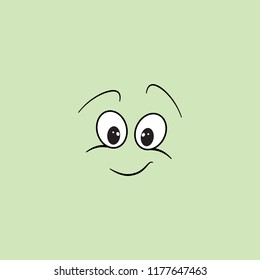   Funny cartoon faces. Vector illustration.