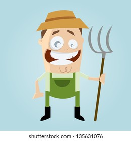 funny cartoon farmer