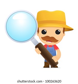 funny cartoon farmer in various poses for use in advertising, presentations, brochures, blogs, documents and forms, etc.