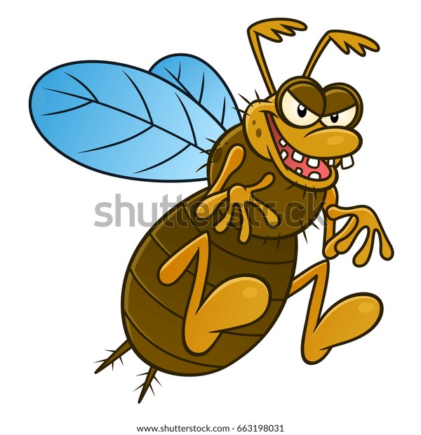 Funny Cartoon Fictional Flying Insect Vector Stock Vector (Royalty Free ...