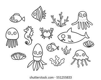 Doodle Art Under The Sea Hd Stock Images Shutterstock