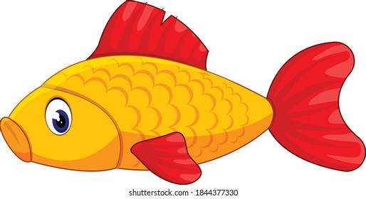 Funny Cartoon Fish vector art and illustration