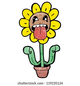 funny cartoon flower