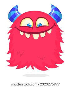 Funny cartoon flying monster. Halloween vector illustration isolated. Great for package or party decoration