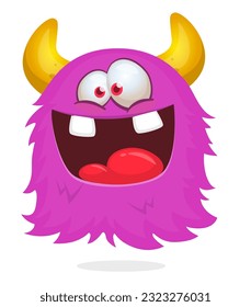 Funny cartoon flying monster. Halloween vector illustration isolated. Great for package or party decoration