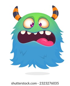 Funny cartoon flying monster. Halloween vector illustration isolated. Great for package or party decoration