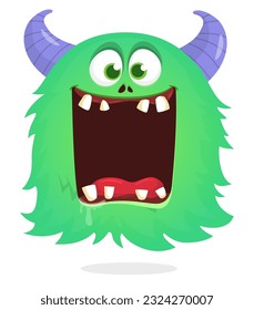 Funny cartoon flying monster. Halloween vector illustration isolated. Great for package or party decoration