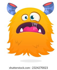 Funny cartoon flying monster. Halloween vector illustration isolated. Great for package or party decoration