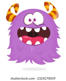 Funny cartoon flying monster. Halloween vector illustration isolated. Great for package or party decoration