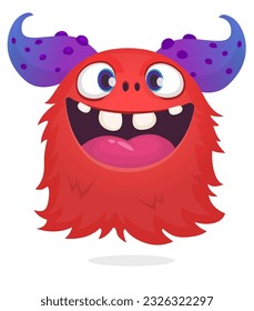 Funny cartoon flying monster. Halloween vector illustration isolated. Great for package or party decoration
