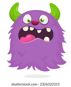 Funny cartoon flying monster. Halloween vector illustration isolated. Great for package or party decoration